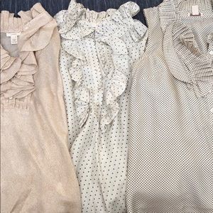 Three J Crew tank top blouses